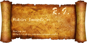Rubin Imogén névjegykártya